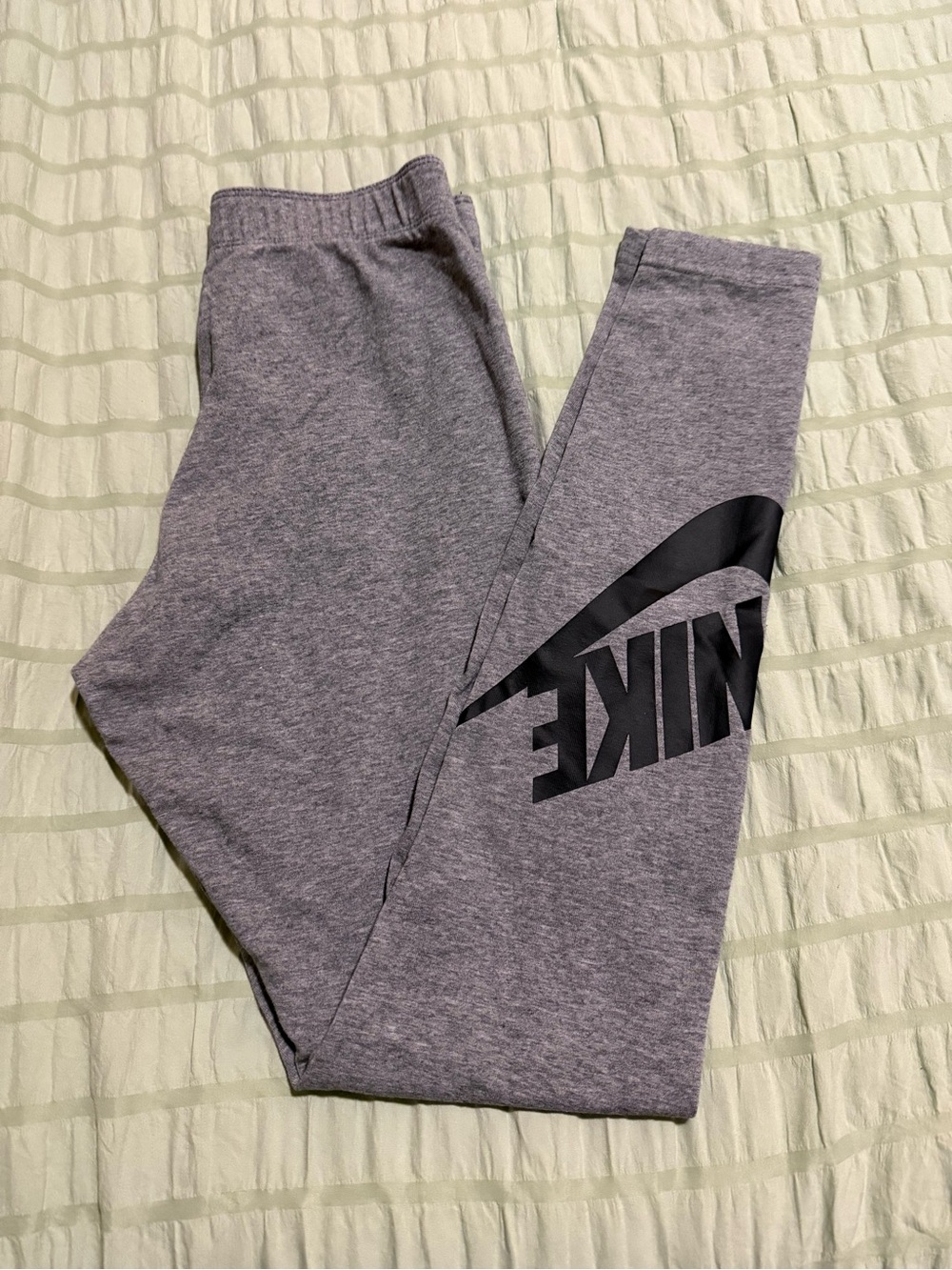 Nike Gray Sweatpants with Black Swoosh Logo